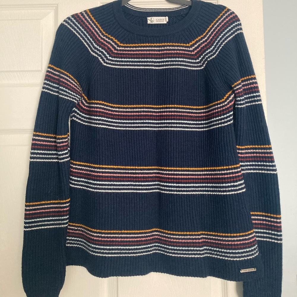 Navy Striped Sweater